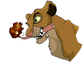 Gif animé lion feu